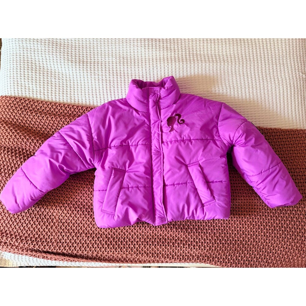 Official Barbie by Mattel hot pink quilted puffer jacket in women’s size Small.